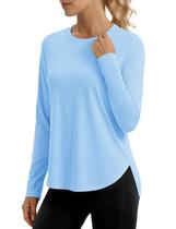 Camisa de manga comprida MAGCOMSEN Quick Dry para mulheres - SkyBlue Camisa de manga comprida MAGCOMSEN Quick Dry para mulheres - SkyBlue