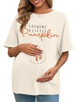 Camisa de maternidade FAYALEQ Halloween Growing a Little Pumpkin