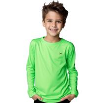 Camisa de Menina Proteção Uv50 Solar Infantil 2 ao 16 Criança Manga Longa