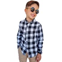Camisa de Menino Xadrez Flanelada Festa Junina Infantil