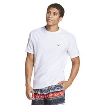 Camisa de natação Speedo Uv Protection 50+ de manga curta masculina branca