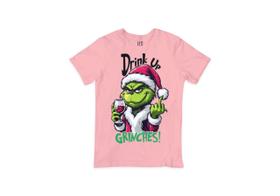 Camisa de Natal Grintch Drinks Estampada 100% Algodão