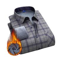 Camisa De Negócios Masculina De Manga Longa Em Flanela Grossa Para Outono E Inverno, Clássica Com Camisa De Negócios Masculina De Manga Longa Em Flanela Grossa Para Outono E Inverno, Clássica Com