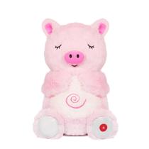 Camisa de pelúcia Breathing Pig para crianças com luzes e música