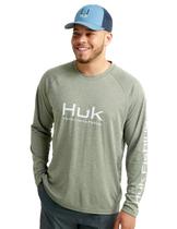 Camisa de pesca HUK Pursuit Vented de manga comprida UPF 30 para homens Camisa de pesca HUK Pursuit Vented de manga comprida UPF 30 para homens