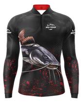 Camisa de Pesca Infantil Pirarara Gola e Ziper + Proteção Solar UV30+ New Fisher