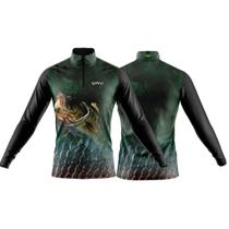 Camisa de Pesca Masculina Manga Longa Proteção Uv50 +