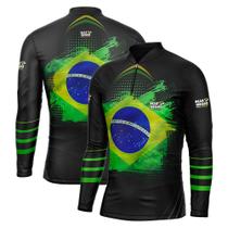 Camisa de Pesca Proteção Solar UV Combate Brasil - Mar Negro G3