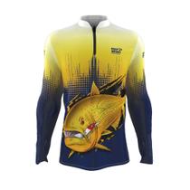 Camisa de Pesca Proteção Solar UV Dourado 2021 - Mar Negro P