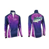 Camisa de Pesca Proteção Solar UV Girl Purple - Faca na Rede PP