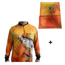 Camisa de Pesca Proteção Solar UV Piapara + Bandana - Oficial da Pesca EXG
