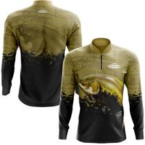 Camisa de Pesca Tambaqui Bicolor Com Proteção Uv50 Makis Fishing