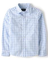 Camisa de popelina de manga comprida The Children's Place para crianças de 5 a 6 anos