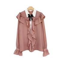 Camisa De Princesa Com Rendas E Laço Para Meninas E Mulheres, Estilo Preppy Japonês, Blusas Fofas Camisa De Princesa Com Rendas E Laço Para Meninas E Mulheres, Estilo Preppy Japonês, Blusas Fofas