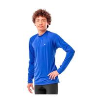 Camisa de Proteção Solar Manga Longa - UV-50+ Praia e Piscina - Azul - Infantil
