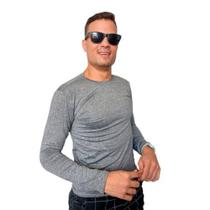 Camisa de proteção uv 50+ (poliéster) - cinza mesclado