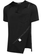 Camisa de recuperação masculina KGGEOO após cirurgia de ombro de manga curta Camisa de recuperação masculina KGGEOO após cirurgia de ombro de manga curta