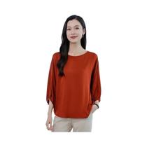 Camisa De Seda Feminina Estilo Chinês Elegante Em Seda De Amora Primavera Verão Top A3658 Camisa De Seda Feminina Estilo Chinês Elegante Em Seda De Amora Primavera Verão Top A3658