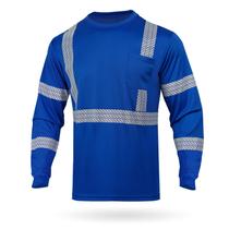 Camisa de Segurança GLIMMR Classe 3 Manga Longa Refletiva Azul XL Camisa de Segurança GLIMMR Classe 3 Manga Longa Refletiva Azul XL