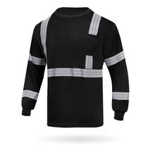 Camisa de Segurança GLIMMR Classe 3 Refletiva de Manga Longa Preta P Camisa de Segurança GLIMMR Classe 3 Refletiva de Manga Longa Preta P