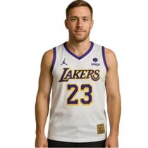 Camisa De Time Regata De Basquete LKRS Uniforme Branco Treino DRY FIT ESPORTE Premium Verão GOLDE