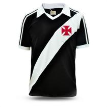 Camisa De Time Retrômania Vasco 1988 Home Preto Branco e Vermelho - Masculino Camisa De Time Retrômania Vasco 1988 Home Preto Branco e Vermelho - Masculino