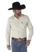 Camisa de trabalho Wrangler Western de manga comprida Snap Stone Cotton