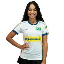 Camisa de Vôlei Oficial Brasil 2025 Branca Feminina Camisa de Vôlei Oficial Brasil 2025 Branca Feminina