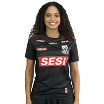 Camisa de Vôlei Oficial Sesi 2024 Preta Feminina