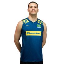 Camisa de Vôlei Regata Oficial Brasil 2025 Azul Masculina