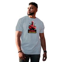 Camisa Deadpool and Wolverine masculina básica confortável manga curta