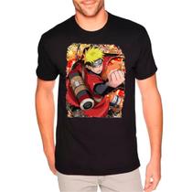 Camisa Desenho Desenho Naruto Anime Masculina Preta 01