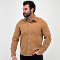 Camisa Dipanno em Sarja Manga Longa Masculina