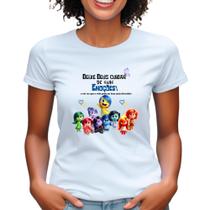 Camisa divertidamente filme desenho babylook feminina estampa personagens evangélica