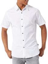 Camisa DKNY de corte moderno ajustada, algodón stretch transpirable blanca Camisa DKNY de corte moderno ajustada, algodón stretch transpirable blanca