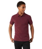 Camisa DKNY Polo de algodão macio Modern Fit Quick Dry Garnet Camisa DKNY Polo de algodão macio Modern Fit Quick Dry Garnet