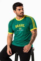 Camisa do Brasil Bordada Adulto masculina Retrô Torcedor Copa Camisa do Brasil Bordada Adulto masculina Retrô Torcedor Copa