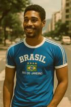 Camisa do Brasil Bordada Adulto masculina