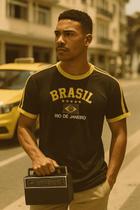 Camisa do Brasil Bordada Adulto masculina