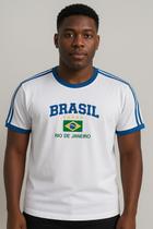 Camisa do Brasil Bordada Adulto masculina