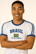 Camisa do Brasil Bordada Adulto Unissex Retrô Torcedor Copa