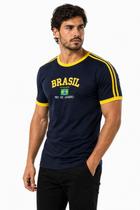 Camisa Do Brasil Bordada Bandeira Torcedor
