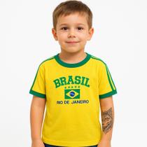 Camisa do Brasil Bordada Infantil Unissex Camisa do Brasil Bordada Infantil Unissex