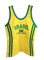 Camisa Do Brasil Bordada Regata Feminina