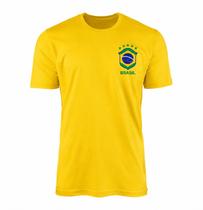 Camisa do Brasil Copa do Mundo Malha Fria Bandeira cor:AmareloTamanho:G1