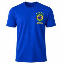 Camisa do Brasil Copa do Mundo Malha Fria Bandeira cor:Azul RoyalTamanho:G1