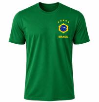 Camisa do Brasil Copa do Mundo Malha Fria Bandeira cor:Verde BandeiraTamanho:G4