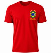 Camisa do Brasil Copa do Mundo Malha Fria Bandeira cor:VermelhoTamanho:G2
