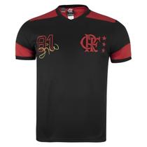 Camisa do Flamengo Masculino Adulto Braziline Nova Zico Retrô Preto