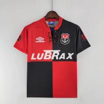 Camisa do Flamengo Retrô 1995 Centenário Papagaiovintém Masculina Vermelho e Preto
